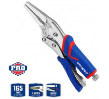 Клещи зажимные WORKPRO 230 мм, удлиненные прямые губки WP231076
