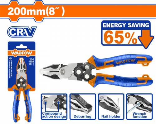 Плоскогубцы 200 мм WADFOW WPL1768 Плоскогубцы 200 мм WADFOW WPL1768