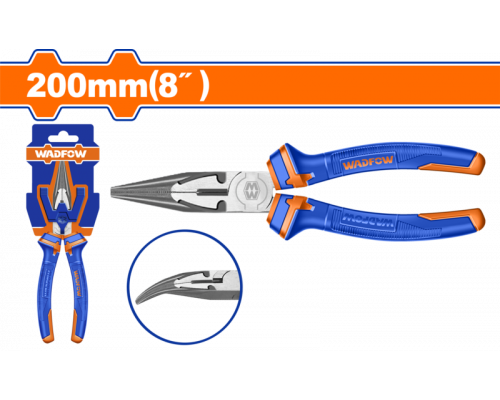 Длинногубцы изогнутые 200 мм WADFOW WPL4C08