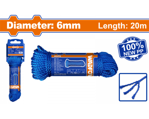 Веревка 6 мм 20 м WADFOW WRZ1306