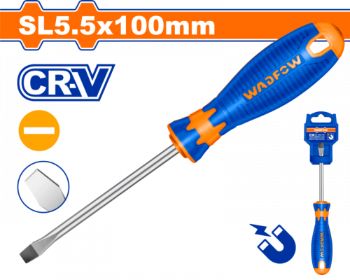 Oтвертка плоская SL5.5х100 мм WADFOW WSD1254 Oтвертка плоская SL5.5х100 мм WADFOW WSD1254
