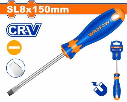 Oтвертка плоская SL8х150 мм WADFOW WSD1286 Oтвертка плоская SL8х150 мм WADFOW WSD1286