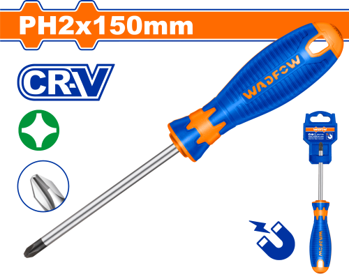Oтвертка крестовая PH2х150 мм WADFOW WSD2226 Oтвертка крестовая PH2х150 мм WADFOW WSD2226
