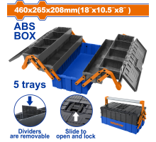 Ящик для инструмента 460х265х208 мм, 35 кг WADFOW WTB4305