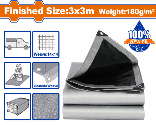 Тент 3х3 м 180 г/м2 WADFOW WTQ8833