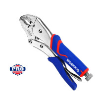 Клещи зажимные WORKPRO 250 мм, с изогнутыми губками WP231074