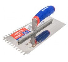 Гладилка WORKPRO 280х130 мм, зубья 6х10 мм, нержавеющая сталь WP323004