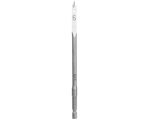 Сверло по дереву перовое P.I.T. Ø6x152 мм, хвостовик HEX 1/4"/6,35 мм AWOD04-0006 Сверло по дереву перовое P.I.T. Ø6x152 мм, хвостовик HEX 1/4"/6,35 мм AWOD04-0006