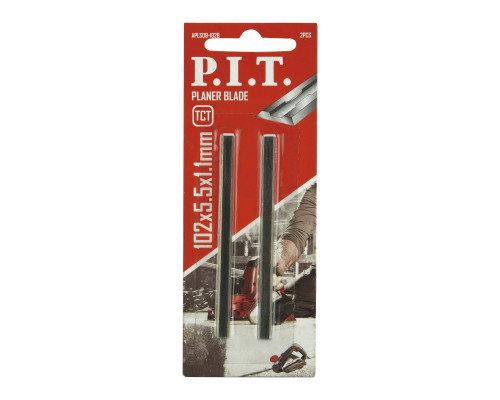 Ножи для рубанка P.I.T. 102x5,5х1,1 мм, 2 шт, TCT, двусторонние APLS09-102B