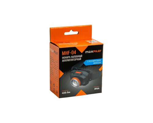 Фонарь налобный аккумуляторный MAXPILER MHF-04