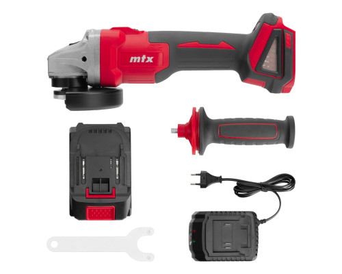 Машина шлифовальная угловая аккумуляторная бесщеточная MTX AGB-BL-20-125 27080