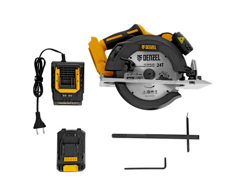 Пила циркулярная аккумуляторная бесщеточная Denzel CCSH-BL-20-185  27409