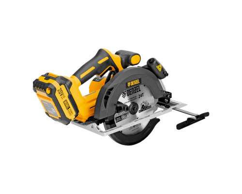 Пила циркулярная аккумуляторная бесщеточная Denzel CCSH-BL-20-185  27409