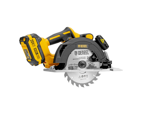 Пила циркулярная аккумуляторная бесщеточная Denzel CCSH-BL-20-185  27409