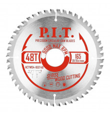 Диск пильный по дереву P.I.T. 165x30/20x1,4 мм 48T, тип зуба TCG ACTW04-165T48