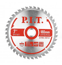 Диск пильный по дереву P.I.T. 180x20/16x1,4 мм 40T, тип зуба TCG ACTW04-180T40