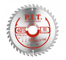 Диск пильный по дереву P.I.T. 185x30/20/16x2,2 мм 40T, тип зуба ATB ACTW10-185T40