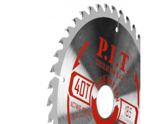 Диск пильный по дереву P.I.T. 185x30/20/16x2,2 мм 40T, тип зуба ATB ACTW10-185T40 Диск пильный по дереву P.I.T. 185x30/20/16x2,2 мм 40T, тип зуба ATB ACTW10-185T40