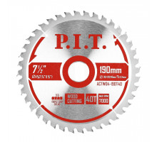 Диск пильный по дереву P.I.T. 190x30/20/16x2 мм 40T, тип зуба TCG ACTW04-190T40