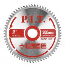 Диск пильный по дереву P.I.T. 200x30/20x2 мм 64T, тип зуба TCG ACTW04-200T64