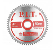 Диск пильный по дереву P.I.T. 210x30/20/16x2,2 мм 64T, тип зуба TCG ACTW04-210T64