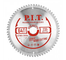 Диск пильный по дереву P.I.T. 235x30x2,2 мм 64T, тип зуба TCG ACTW04-235T64
