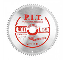 Диск пильный по дереву P.I.T. 250x32/30x2,4 мм 80T, тип зуба TCG ACTW04-250T80