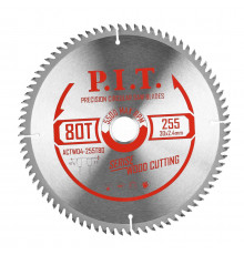 Диск пильный по дереву P.I.T. 255x30x2,4 мм 80T, тип зуба TCG ACTW04-255T80