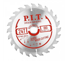 Диск пильный по дереву P.I.T. 180x20/16x2,2 мм 24T, тип зуба ATB ACTW10-180T24