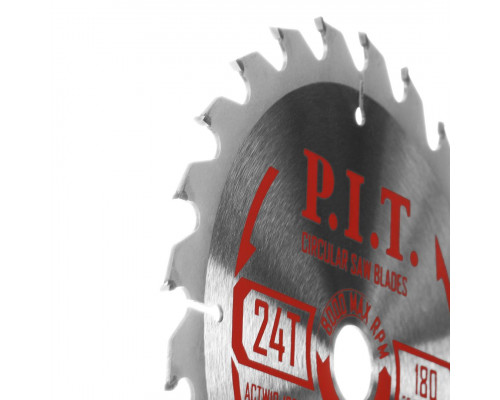 Диск пильный по дереву P.I.T. 180x20/16x2,2 мм 24T, тип зуба ATB ACTW10-180T24 Диск пильный по дереву P.I.T. 180x20/16x2,2 мм 24T, тип зуба ATB ACTW10-180T24