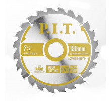 Диск пильный по дереву P.I.T. 190x30/20/16x2,2 мм 24T, тип зуба ATB ACTW10-190T24