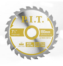 Диск пильный по дереву P.I.T. 190x30/20/16x2,2 мм 24T, тип зуба ATB ACTW10-190T24