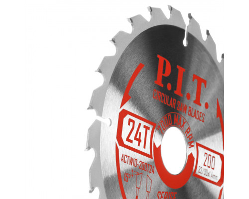 Диск пильный по дереву P.I.T. 200x32/30x2,2 мм 24T, тип зуба ATB ACTW10-200T24 Диск пильный по дереву P.I.T. 200x32/30x2,2 мм 24T, тип зуба ATB ACTW10-200T24