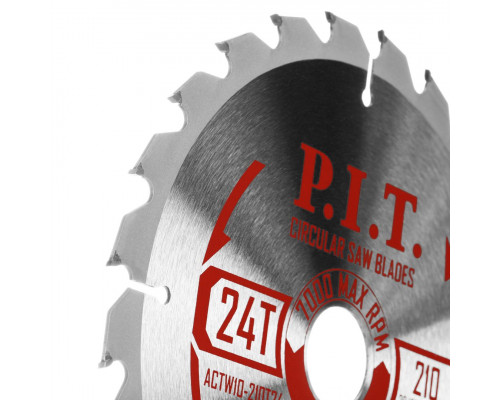 Диск пильный по дереву P.I.T. 210x30/20/16x2,2 мм 24T, тип зуба ATB ACTW10-210T24 Диск пильный по дереву P.I.T. 210x30/20/16x2,2 мм 24T, тип зуба ATB ACTW10-210T24