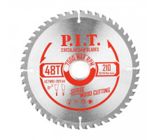 Диск пильный по дереву P.I.T. 210x30/20/16x2,2 мм 48T, тип зуба ATB ACTW10-210T48