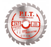 Диск пильный по дереву P.I.T. 235x30x2,6 мм 24T, тип зуба ATB ACTW10-235T24