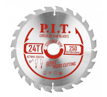 Диск пильный по дереву P.I.T. 250x32/30x2,6 мм 24T, тип зуба ATB ACTW10-250T24