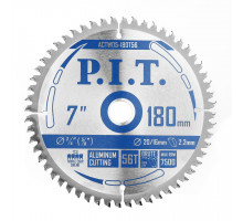 Диск пильный по алюминию, 180x20/16x1.6 мм 56T P.I.T. ACTW05-180T56