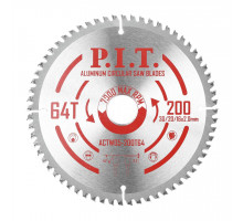 Диск пильный по алюминию 200x30/20/16x2 мм 64T P.I.T. ACTW05-200T64